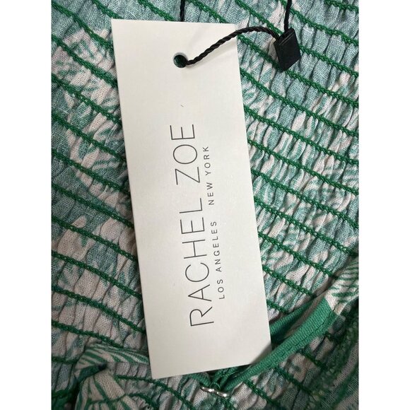 Rachel Zoe Womens Green Linen Rayon Leaf Print Crop Top & Wrap Skirt Set XS 2pc - Picture 13 of 16
